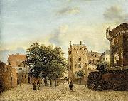 Jan van der Heyden, View of a Small Town Square